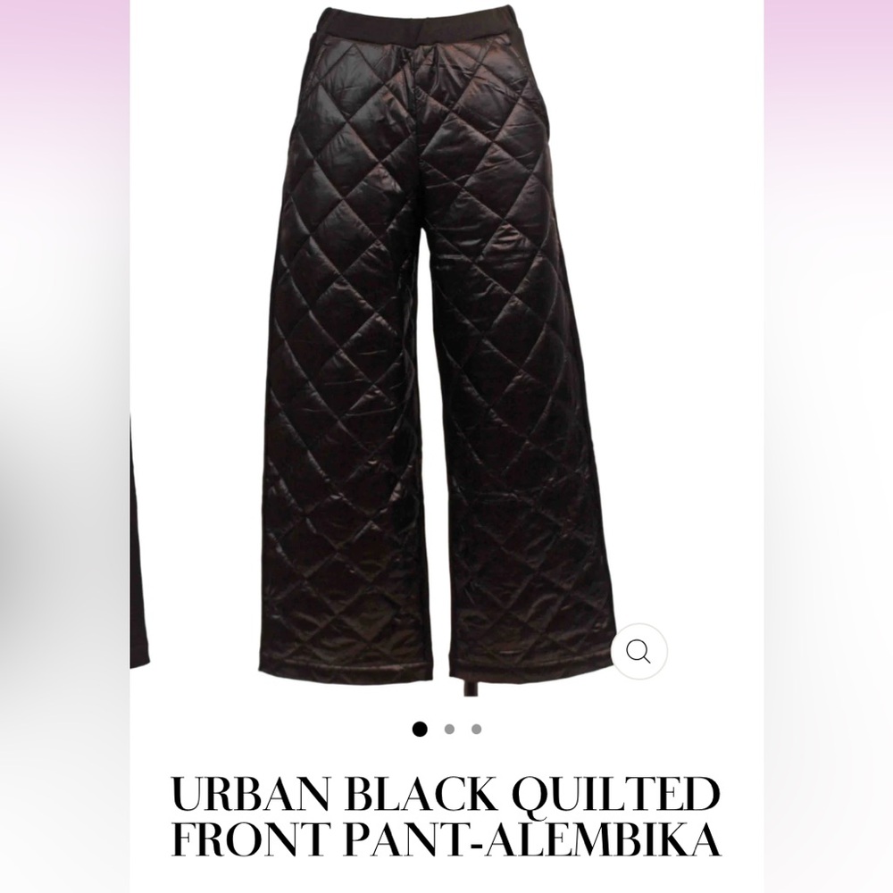 NWOT Urban by Alembika Streetwear Black Quilted Pants